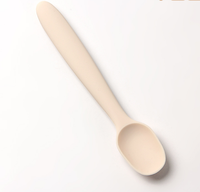Ensemble cuillère et fourchette pour bébé en silicone de qualité alimentaire sans BPA avec bol à ventouse antidérapant en forme d'ours de dessin animé pour l'apprentissage de la mangeoire