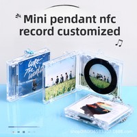 Mini álbum de acrílico personalizado con transferencia de datos UV NFC para colgante de caja, regalo de música de vinilo de celebridades, llavero periférico