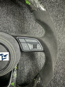 Volant en fibre de carbone personnalisé pour <span class=keywords><strong>Audi</strong></span> A1-A8 <span class=keywords><strong>Q3</strong></span>-Q8 TT pour X5 M4 A8 - Cuir et <span class=keywords><strong>design</strong></span> sportif de <span class=keywords><strong>luxe</strong></span> - Product Image 3