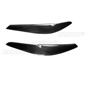 1 paire de couvre-phares en fibre de carbone véritable pour Toyota Corolla 2013 2014 2015 2016, accessoires de voiture - Product Image 3