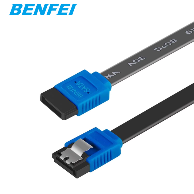 BENFEI 3 Pack SATA Adapter Cable III 6Gbps 18 Inch (45.7cm) Pure Copper Conductor Nickel Plated Connectors ABS Enclosure