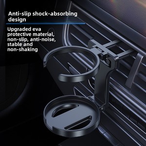 Porte-gobelet de voiture pliable en ABS avec sortie d'air, support de boisson multifonctionnel universel - Product Image 2