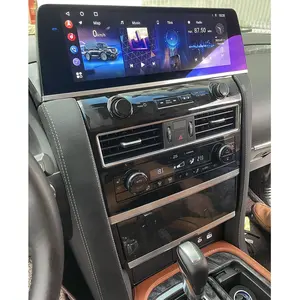 Roadnavi เครื่องเล่นวิทยุมัลติมีเดียสำหรับรถยนต์แอนดรอยด์12นิ้ว16.2นิ้วสำหรับ Nissan Patrol Y62อัพเกรด QX80ชาร์จ2023แบบไร้สาย CarPlay 4G 360