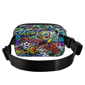 กระเป๋าคาดเอวแฟชั่นลายกราฟฟิตีแบบสั่งทำพิเศษสำหรับผู้ชายและผู้หญิง ปิดด้วยซิป กันน้ำ เหมาะสำหรับเล่นกีฬา - Product Image 2