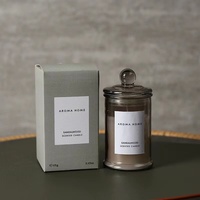 Vente en gros d'un pot en verre de luxe personnalisé privé bougie en cire de soja boîte cadeau de bougies parfumées à la lavande pour la décoration de la maison