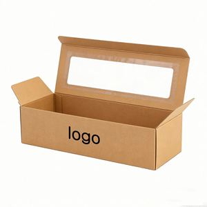 Biscuit Chocolate Macaron Packaging Drawer <b>Box</b> Custom Eco-Friendly Kraft White Cardboard Dessert <b>Box</b> with Window - Product Image 2