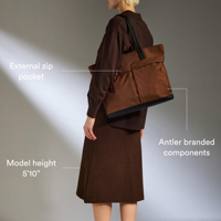 Sac fourre-tout imperméable Urban Core pour ordinateur portable pour femme avec fermeture éclair, sac à main quotidien avec poches, pochette pour ordinateur portable 16 pouces