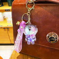 Nouveau porte-clés astronaute, porte-clés mignon de dessin animé, porte-clés, anneau porte-clés, homme spatial, pendentif liquide à sable mouvant, cadeaux suspendus
