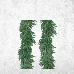 Feuilles de Saule Artificielles Brindilles de Vigne 2Pcs 6Ft Faux Plante Suspendue Soie Saules Feuille Lierre Guirlande Faux Italien Ruscus Verdure - Product Image 4