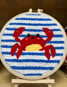 Kit de broderie Punch Needle DIY « Pencil Crab » de fabrication ODM, tout est inclus, vidéo <span class=keywords><strong>en</strong></span> <span class=keywords><strong>anglais</strong></span> <span class=keywords><strong>pour</strong></span> <span class=keywords><strong>débutants</strong></span>. - Product Image 1