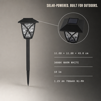 Lampes solaires LED d'extérieur de haute qualité, style champêtre, avec capteur de lumière, pour parcs publics et jardins