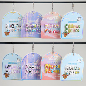 12 pièces <span class=keywords><strong>ongles</strong></span> portables mignons pour enfants filles ABS ongle artificiel 12 pièces sûr enfants <span class=keywords><strong>ongles</strong></span> <span class=keywords><strong>courts</strong></span> <span class=keywords><strong>facile</strong></span> à appliquer presse sur les <span class=keywords><strong>ongles</strong></span> - Product Image 3