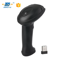 Escáner de código de barras inalámbrico Industrial de 2,4G y lector de código QR CMOS de alta velocidad para pantalla almacén biblioteca supermercado 1D 2D