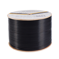 Cable de alimentación de CC de cobre 26awg para exteriores CAT5e Cable de red LAN de 2 pares para exteriores con cable de alimentación para Control