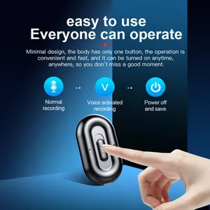 Mini thông minh HD âm thanh ghi âm giọng nói kích hoạt Dictaphone với thời gian dài ghi âm giảm tiếng ồn máy nghe nhạc MP3 định dạng WAV - Product Image 5