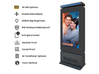 43 49 55 65 75 pulgadas 3500 Nits 2K IP65 Pantalla de publicidad al aire libre Tótem de pie Señalización digital Quiosco al aire libre Pantalla táctil