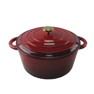 Casserole en <span class=keywords><strong>fonte</strong></span> émaillée classique populaire, cocottes pour la cuisine à domicile avec différentes couleurs et tailles, matériau métallique durable - Product Image 2