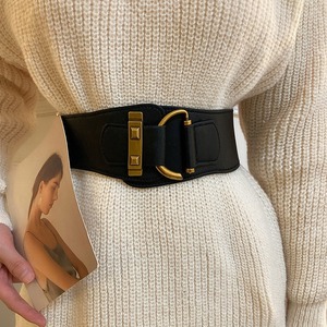 <span class=keywords><strong>Ceinture</strong></span> de <span class=keywords><strong>Taille</strong></span> en Cuir PU pour Femme, Vintage, Décontractée et Chic, pour Robe, Manteau Noir, avec Boucle en Métal, <span class=keywords><strong>Ceinture</strong></span> en Cuir Style Vintage - Product Image 1