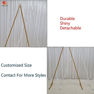 SMOOTH Ourwarm Fleurs Fer Passerelle Décoration Colonne Grand Fond En Or Blanc Support En Métal Arc De Mariage - Product Image 3