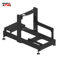 Simulateur de course en aluminium Cockpit Motion Sim Rig Driving & Flight Simulator Wheel avec Bass Shaker pour Moza Amusement Kit