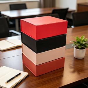 Cajas de Regalo Rojas/Negras/Rosas, Cajas Rígidas de Lujo Coloridas Mate para Bodas y Eventos - Product Image 1