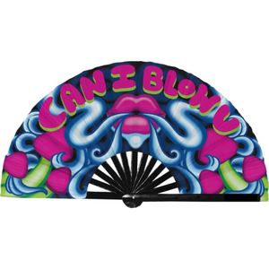 Abanico de Mano Plegable de Bambú con Diseño Personalizado del Arcoíris del Orgullo Gay - Product Image 3