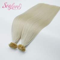 Extensions de cheveux humains Remy européens, directement de l'usine # 1001 Cheveux humains 100% naturels, pointe en U