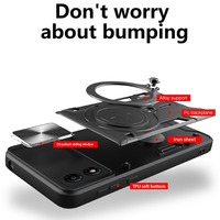 Étui à anneau magnétique de luxe pour iPhone 17promax 16 15 14 13 Pro Max Nillkin CamShield antichoc Anti-chute lentille Protection de fenêtre