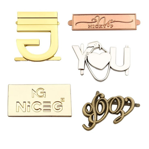 Oem Brand Logo Name Eco-Friendly Woven Zinc Alloy Metal <b>Tag</b> for Handbag Customized Material Stainless Steel Brass Metal Label - Product Image 3