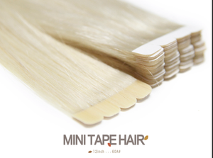 Extensions de cheveux mini-adhésives Remy vierges à cuticules intactes, tissage invisible en cheveux humains lisses pour femmes, pour coiffures DIY sur toute la tête. - Product Image 6