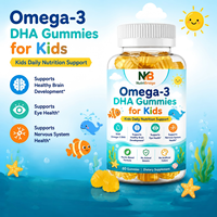 Fournisseur direct d'usine, gommes à mâcher Omega-3 DHA sans OGM et sans gluten pour enfants, pour la mémoire et la concentration