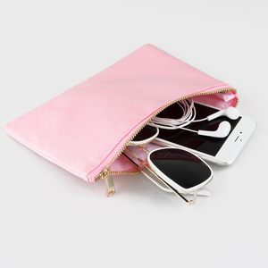 Sac de maquillage en toile avec fermeture éclair, logo personnalisé, vente chaude - Product Image 3