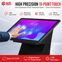 ACEVISION Grosir Layar Pemutar Media Android Ultra Tipis untuk Dalam Ruangan, Layar LCD untuk Iklan Digital Signage dengan Basis Tipe K
