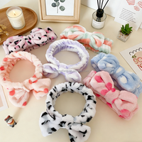 Bandeau turban en polaire corail doux, réutilisable, antidérapant et coloré avec nœud pour femmes - Idéal pour le SPA et le yoga