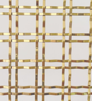 Malla Metálica Decorativa de Acero Inoxidable con Tiras Planas Doradas y Diamantes Tejidos, Semitransparente, de Lujo, para Exteriores