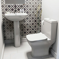 Cuvette de toilette de luxe avec lavabo sur pied en céramique pour hôtel