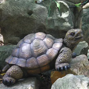 Lebensgroße riesige chinesische Fengshui Tiers kulptur Glasfaser harz Schildkröte Statue zum Verkauf