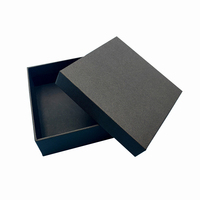 Vente en gros Boîte cadeau en papier noir à base rigide et couvercle Boîtes d'emballage de bijoux personnalisées avec votre logo