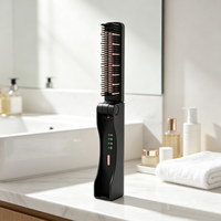 Cepillo Alisador de Cabello Eléctrico Portátil, Plegable, Inalámbrico, de Viaje, Tamaño Mini, Elegante