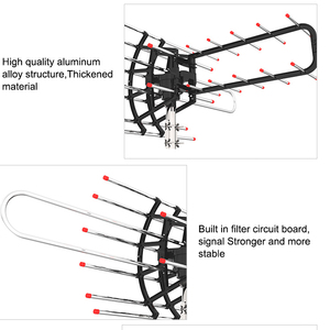 Antena de <span class=keywords><strong>TV</strong></span> UHF Portátil de Alta Calidad con Rotación Remota de Largo Alcance para Exteriores, Antena 4K 1080P con Rotación de 360 Grados - Product Image 3
