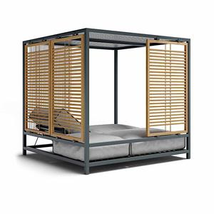 الأكثر مبيعًا سرير نهاري فاخر حديث من الألومنيوم في الهواء الطلق حمام سباحة جانبي للشاطئ فندق للاستلقاء في الطقس - Product Image 1