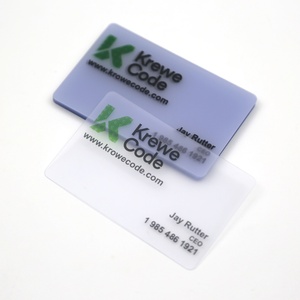 Tarjetas de Visita de Plástico Transparente con Logotipo Personalizado, Proveedores de Tarjetas de Visita de PVC Rígido Impresas y Esmeriladas a Precio de Fábrica - Product Image 3