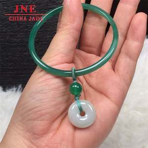 옥 징글 색상 + 평화 버클 팔찌 천연 옥수 마노 도매 - Product Image 5