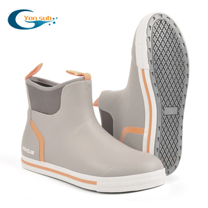 Bottes de Plage pour Hommes, Bottines de Pêche en Eau Salée, Bottes de Pluie Imperméables à Haute Adhérence, Chaussures Aquatiques Renforcées à Séchage Rapide - Product Image 1