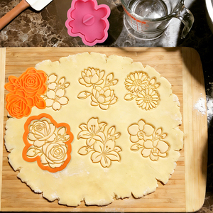 Ensemble de découpoirs à biscuits floraux 3D : Tournesol, Rose – Moules à biscuits floraux printemps-été – Outil de pâtisserie - Product Image 5