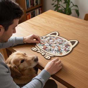 <span class=keywords><strong>Puzzle</strong></span> en bois personnalisé pour adultes - Ensemble de puzzles en bois 3D, puzzles en bois créatifs et stimulants pour le plaisir et la décoration - Product Image 4