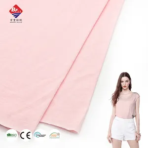 100% Baumwolle gestrickt einfarbig rosa Jersey Stoff Stretch Thermal Double Jersey Bio-Stoffe