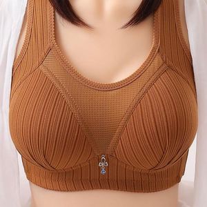 Women Front Closure Wireless Plus Size Unlined <strong>Minimizer</strong> Push up Full <strong>Coverage</strong> <strong>Bra</strong> Underwear - Product Image 2