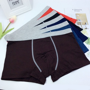 Intimo uomo boxer tinta unita traspirante a vita media in cotone RC di grandi dimensioni - Product Image 1