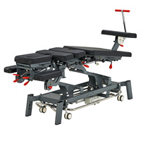 Mt Fairworth-381 Table de massage manuelle noire haute basse en flexion Lit chiropratique électrique pour traitement de physiothérapie en salle de sport